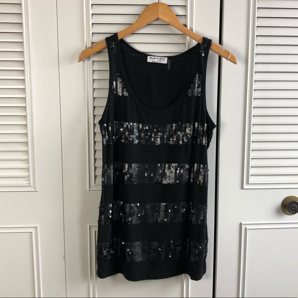**CLOSING BUY ONE GET ONE**Michael Stars Sequin Striped Tank Top Formal OS